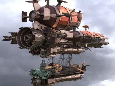 Red Devil Airship 3D model