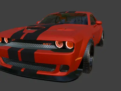 dodge challenger hellcat Free 3D model