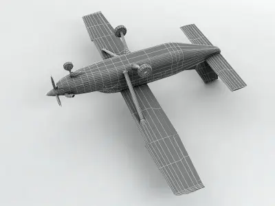 Quest Kodiak Aircraft Low-poly 3D model