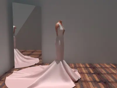 Wedding dress 3D model shop