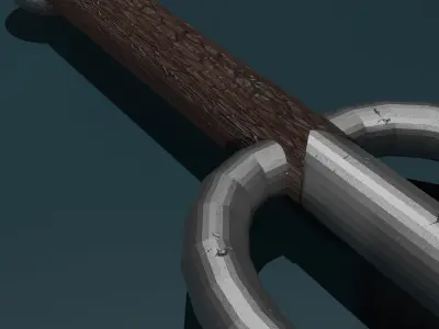 game ready low poly sword metal spear Free 3D model