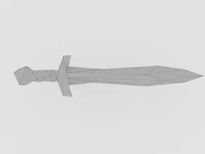 Greek Sword Low Poly Low-poly 3D model