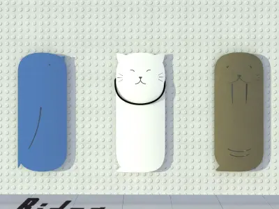 Ridea radiators Bird Cat and Wolly 3D model