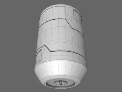 Sci-Fi Energy Cell Battery 3D model