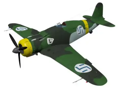 Fiat G50 Freccia Finnish Air Force 3D model