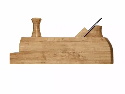 Wood Hand plane 3D model