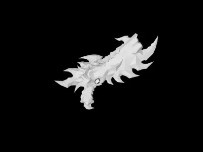 Infernal Gun Low-poly 3D model