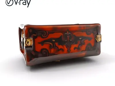 Ornate Antique Book Model Pack for Interactive Environments Low-poly 3D model