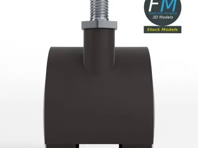 Trolley wheel 2 3D model