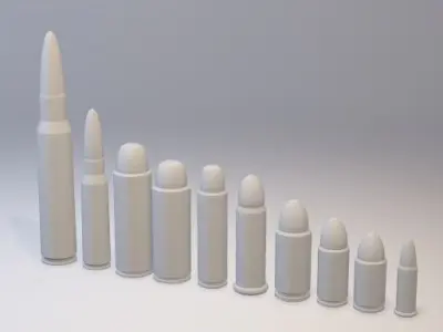 Ammos group of bullets Free 3D model
