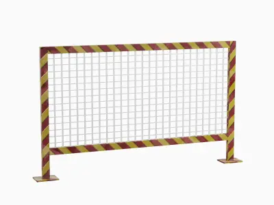 Road Barricade A 02 Low-poly 3D model