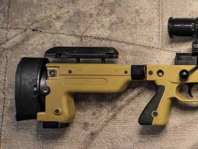 Ax 388 sniper rifle Low-poly 3D model