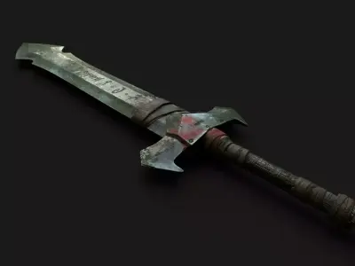 Elvish Ancestor sword Low-poly 3D model