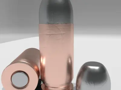 Pistol Bullet Pack Low-poly 3D model