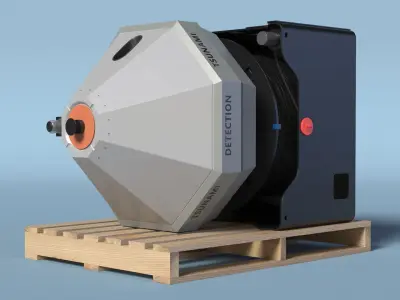 Oceanographic Sensor Unit on Wooden Pallet 3D model