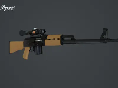Zastava M76  3D model