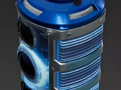 Realistic Sci-Fi Industrial Crate 3D Model Low-poly 3D model