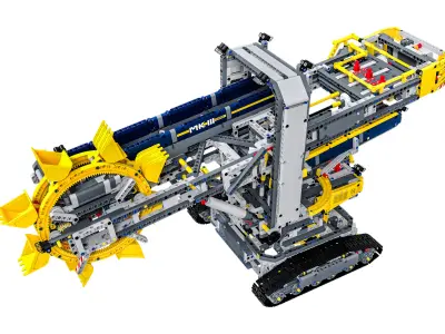 Designer LEGO TECHNIC Bucket Wheel Excavator 42055 3929 parts 3D model