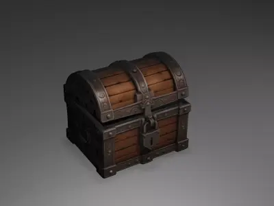 Medieval Treasure Chest 3D Model 3D model