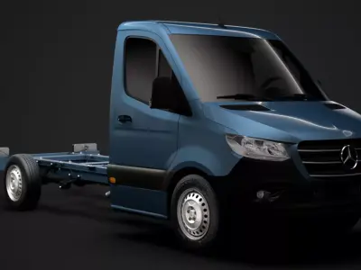 Mercedes Sprinter Chassis Single Cab L2 RWD 2020 3D model