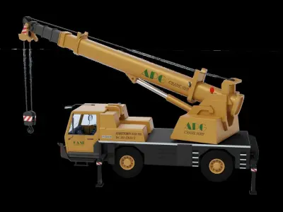 Crane Rigged Low-poly 3D model