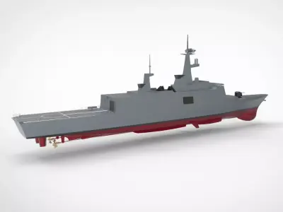la fayette class frigate 3D model by octagram14
