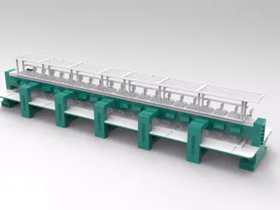 20 head high speed embroidery machine 3D print model