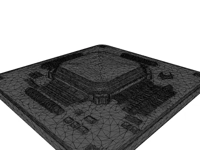 Advanced Microchip Processor Unit 3D model purchase