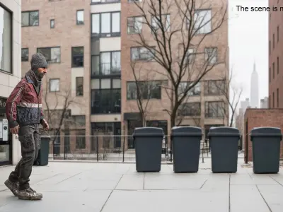 Walking Homeless Man 3D model