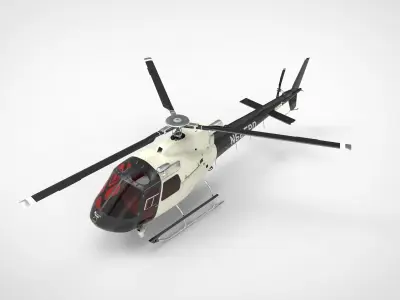 Eurocopter AS350 3D model by Hafcoy