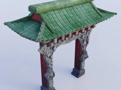 ancient arch Free low-poly 3D model