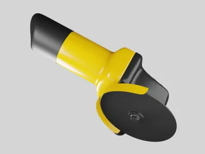 Yellow angle grinding machine tool 3D model