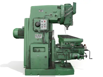 Milling machine Low-poly 3D model buy