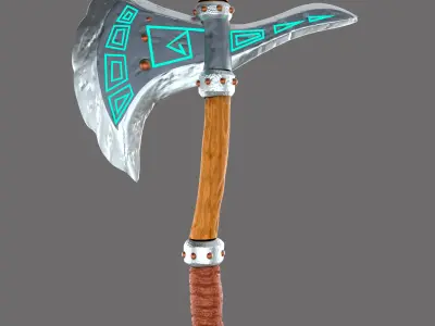 Axe -game ready model viking Low-poly 3D model