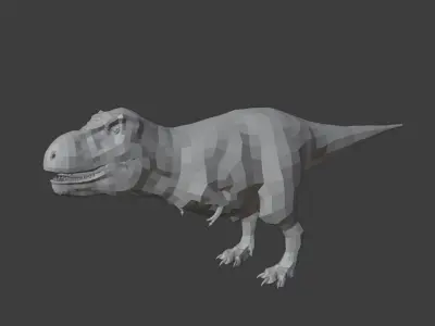 low poly t-rex dinosaur Free 3D model