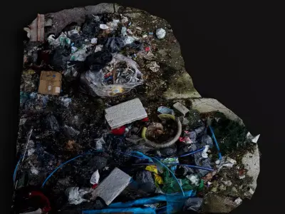 trash corner abandoned warehouse PBR photogrammetry Low-poly 3D model