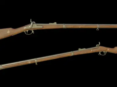 Springfield M1842 Low-poly 3D model