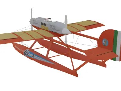 Savoia-Marchetti S65 Low-poly 3D model