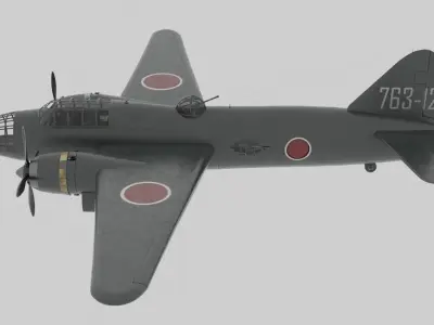 Mitsubishi G4M Airplane 3D model