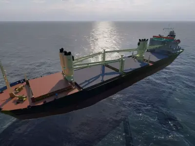 collection ships-Bulk carrier ship-tanker ship 3D model 2