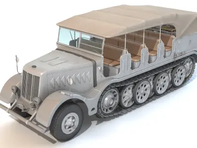 SdKfz9 artillery version 3D model