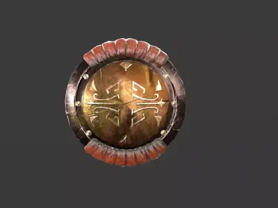 Shield 02 Low-poly 3D model