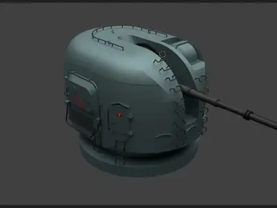 Russian Naval Gun AK-100 3D model