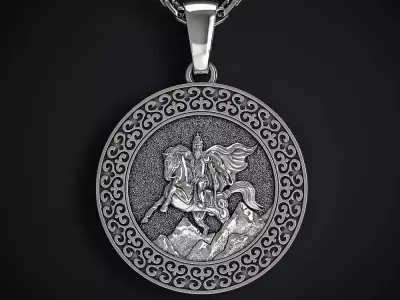 THE UASTYRDZHI PENDANT IS THE OSSETIAN SAINT GEORGE 3D print model purchase