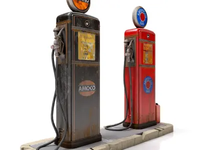 Old Gas Pump 3D model