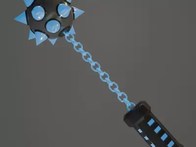 Sci-Fi Spike Ball Weapon 3D model