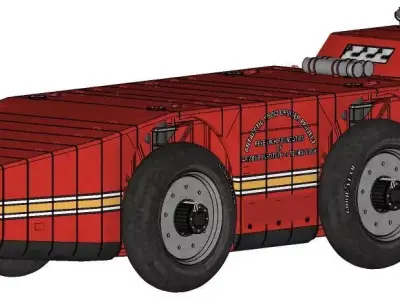 ARCTIC SNOW CRUISER DE 1940 Low-poly 3D model