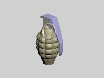 bomb - Grenade Low-poly 3D model