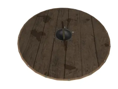 Viking Round Shield Low-poly 3D model purchase