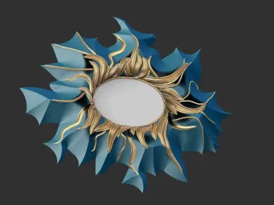 Polygonal mirror frame 3D model